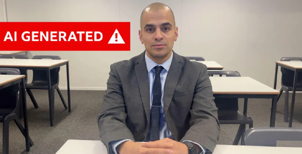 AI deepfake avatar of Benjamin Barker, Director of AI at Great Schools Trust