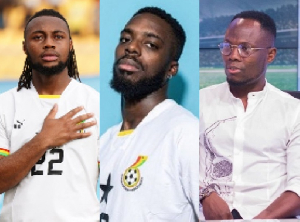 L-R: Semenyo, Inaki Williams and Agyemang Badu are Ghanaian footballers