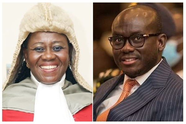 Chief Justice Gertrude Araba Torkornoo with Godfred Yeboah Dame, Attorney-General