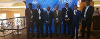 Acting AIB Commissioner, John M.K. Wumborti (2nd left) with other aviation leaders at the workshop