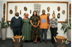 Ms Danku (middle) with Mr Madjie (second left) and others