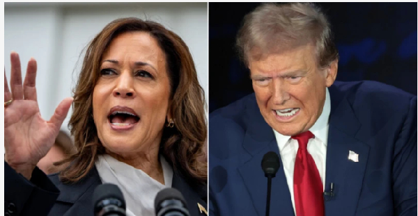 US Vice President Kamala Harris and former president Donald Trump