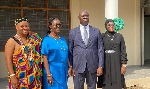 Nii Adotey Odaawulu I, Ursula Owusu Ekuful, Justice Anin-Yeboah and a participant of the workshop