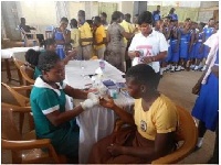 Some pupils undergoing health screening.
