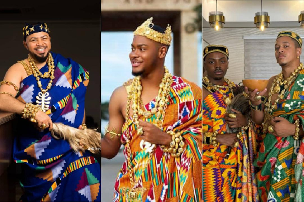 Nigerian male celebrities who have rocked Kente with style