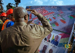 President Mahama cuts sod for 24-hour model market in Dormaa Ahenkro to boost local economies