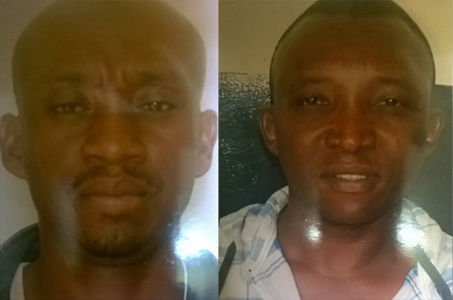 Seidu Alhassan and Lukeman Adams in police custody