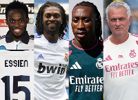L-R: Essien, Adebayor, Diomande and Mourinho are football stars