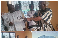 Martin Adjei-Mensah Korsah commissioning the new health centre