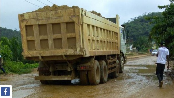 Trucks carry mineral ore.    File photo.