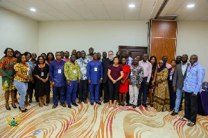 Energy Minister, Peter Amewu in a group photograph with participants of the workshop