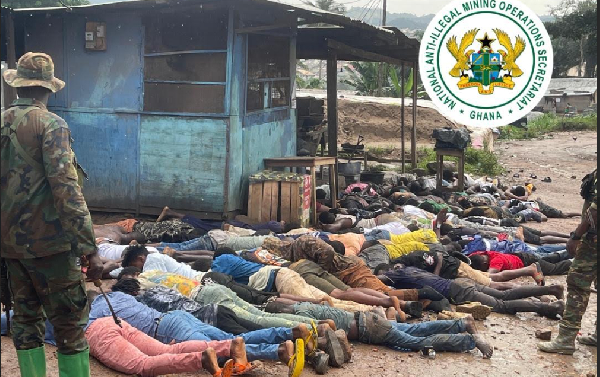 Some of the illegal miners apprehended by NAIMOS