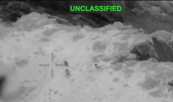 A screenshot from a video showing the rescue operation