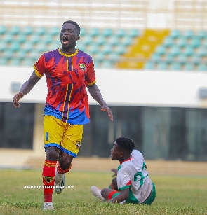 Hearts of Oak midfielder Glid Otanga expresses joy after win over Heart of Lions