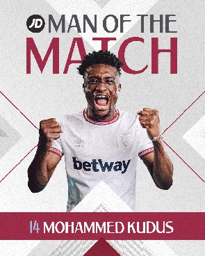 West Ham player, Mohammed Kudus