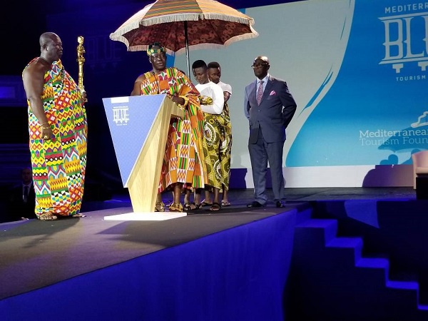 Asantehene Otumfuo Osei Tutu II speaking at the 5th Mediterranean Tourism Forum in Malta