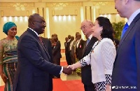 Chinese Ambassador to Ghana, Sun Baohong with Vice President Dr Mahamudu Bawumia