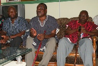 Paramount chief of the Gbi-Traditional, Togbega Gabusu VI [Middle]