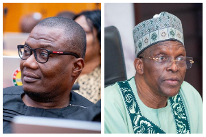 Alban Bagbin (R) has said he will not refer Dr Ayew Afriye (L) to the Privileges Committee