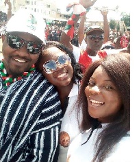 John Dumelo with Tracey Boakye and other at the NDC manifesto launch