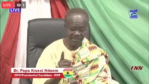 Dr. Nduom is contesting the presidency for the second time on the ticket of the PPP