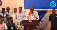 Ex-President John Agyekum Kufuor addressing party supporters