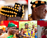 Each design of the headgear reflect status, historical role and connection to the Golden Stool