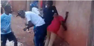 A video grab of the alleged assault