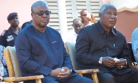 The late ET Mensah with ex-president John Dramani Mahama