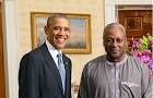 Former presidents Barack Obama and former president John Mahama