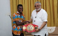 Commey with former president Rawlings
