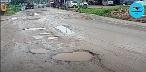 Deplorable state of roads in Dzorwulu