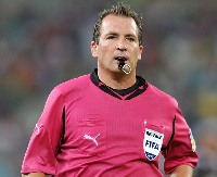 South African referee Daniel Bennett