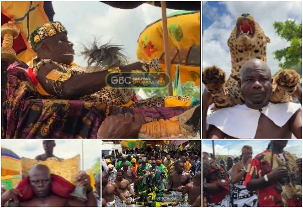 Screenshots of scenes for the Okyenhene@25 durbar