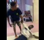 Watch as a patient’s relative brutally assaults security man at Ridge Hospital
