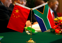 Flags of South Africa and China