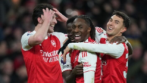Eberechi Eze bagged a  hat-trick as Arsenal beat Tottenham