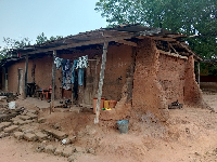 The staff block structure made of mud is presently riddled with cracks