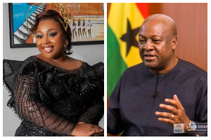 Phillis Naa Koryoo Okunor (L) and John Dramani Mahama (R) Phillis Naa Koryoo Okunor (L) and John Dramani Mahama (R)
