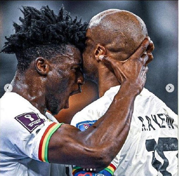 A photo of Mohammed Kudus and Andre Dede Ayew