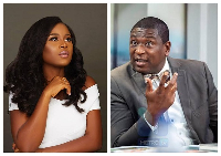 A photo collage of Berla Mundi and Kwadwo Nsafoah Poku