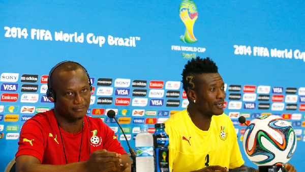 L-R: Kwasi Appiah and Asamoah Gyan