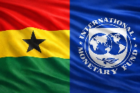 A file photo of the Ghana and the IMF flag
