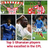 Asamoah Gyan, Sulley Muntari, Michael Essien, Tony Yeboah and K.P Boateng