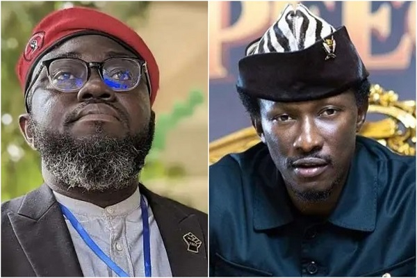 Oliver Barker-Vormawor (L) and other members of Democracy Hub have sued Cheddar (L)