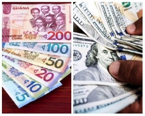 File photo of Ghana cedis and dollar notes