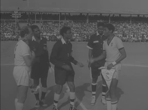 Screen shot from 1960's Black Stars vs Real Madrid Match