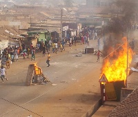 Chaotic scene at old Tafo