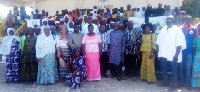 Group picture of the beneficiaries of some Unilever Ghana products with officials