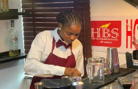 Internet Sensation, Damilola Adeparusi, popularly known as Chef Dammy at culinary school in Lagos
